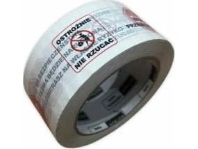 BSTech selvklebende tape med trykk 48x100m "STOPP sikkerhetstape"