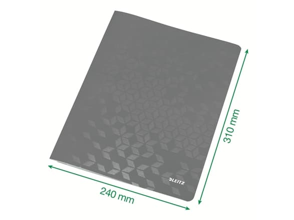 Leitz 30010026, Vanlig mapp, A4, Kartong, Polypropylen (PP), Röd, Liggande / Stående, 60 ark
