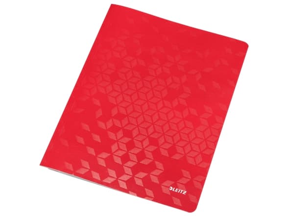Leitz 30010026, Vanlig mapp, A4, Kartong, Polypropylen (PP), Röd, Liggande / Stående, 60 ark