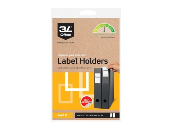 3L Etiketlommer 35x102mm 12 Pack