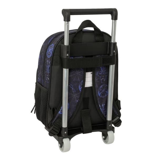 School Rucksack with Wheels Spider-Man Attack Black 27 x 33 x 10 cm