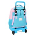 Miniatyrbild 3 av 3: School Rucksack with Wheels Benetton Unique Pink Turquoise 33 x 45 x 22 cm
