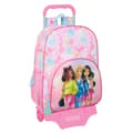 Miniatyrbild 1 av 3: School Rucksack with Wheels Barbie Painterly Pink Sky blue 33 x 42 x 14 cm