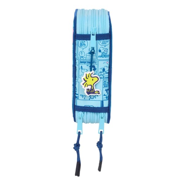 School Case with Accessories Snoopy Love Blue 12,5 x 19,5 x 5,5 cm 37 Pieces