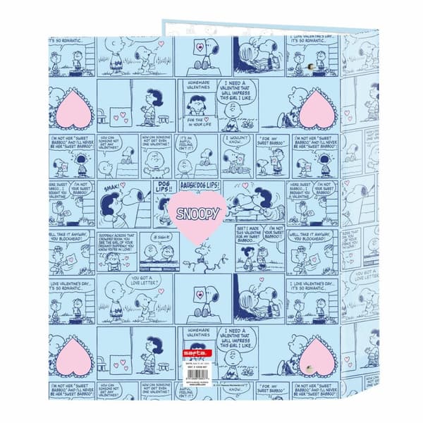 Ring binder Snoopy Love Blue A4 27 x 33 x 6 cm