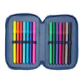 Miniatyrbillede 4 af 5: Double Pencil Case Cars Racing Navy Blue 12.5 x 19.5 x 4 cm Double Pencil Case 29 Pieces