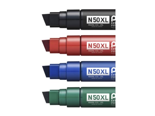 Markeringspenna Pentel N50XL-D grön snedställd 8-15mm - (6 st.)