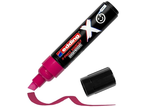 Edding 6900 X Multimarker, Grön, Rosa, Gul, Mejselspets, Återvunnen plast, Trä/laminat, 2 mm, 1 cm