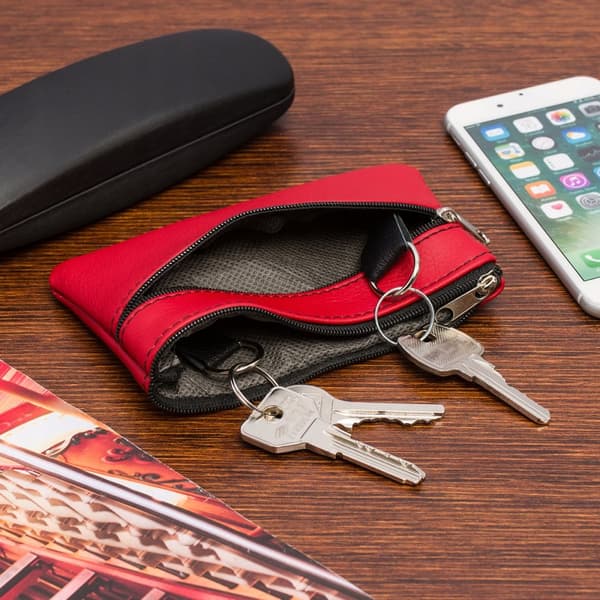 KEY CASE iso kaksilokeroinen avainkotelo litteä pitkä tilava lompakko