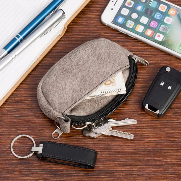 KEY CASE iso kolmilokeroinen avainkotelo litteä pitkä tilava lompakko