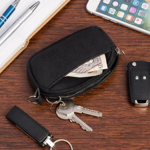 KEY CASE iso kolmilokeroinen avainkotelo litteä pitkä tilava lompakko