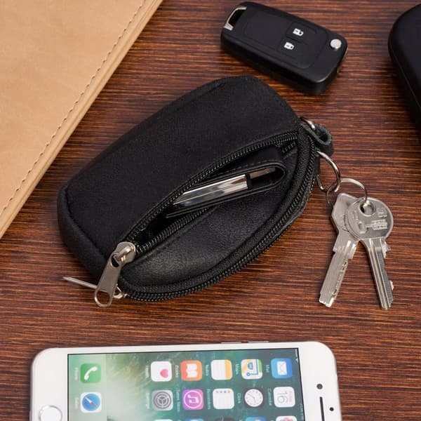 KEY CASE iso kolmilokeroinen avainkotelo litteä pitkä tilava lompakko