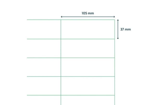 Capture - Permanent selv-adhesiv - hvit - 105 x 37 mm 1600 etikett(er) (100 ark x 16) merkelapper