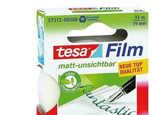 Tesafilm Invisible - Kontortape - 19 mm x 33 m - polypropylenfolie - transparent