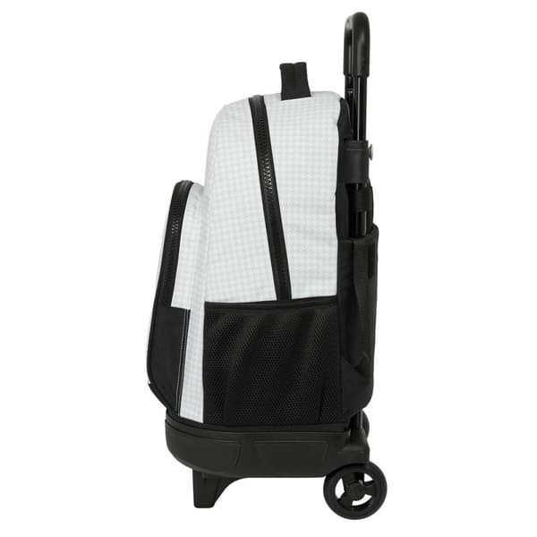 School Rucksack with Wheels Real Madrid C.F. 24/25 White Grey 33 x 45 x 22 cm