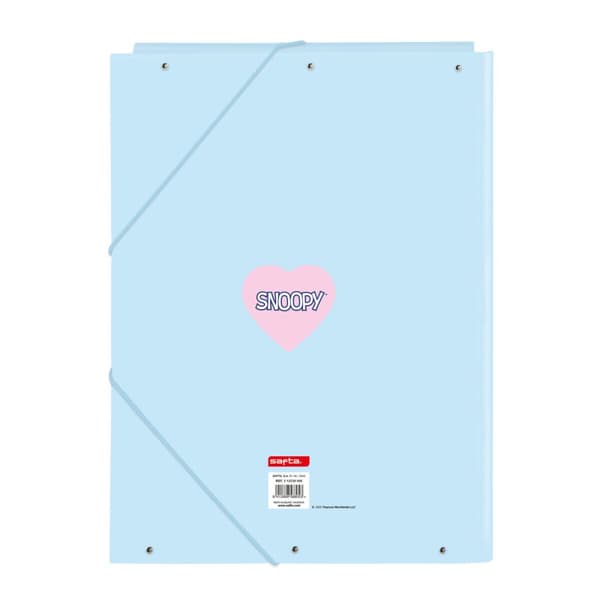 Ring binder Snoopy Love Blue A4 26 x 33.5 x 2.5 cm