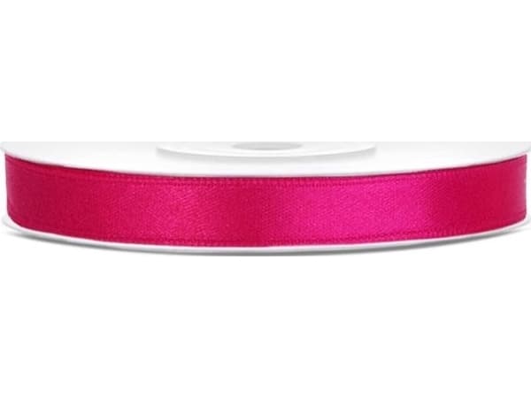 Hot pink satinbånd 6mm