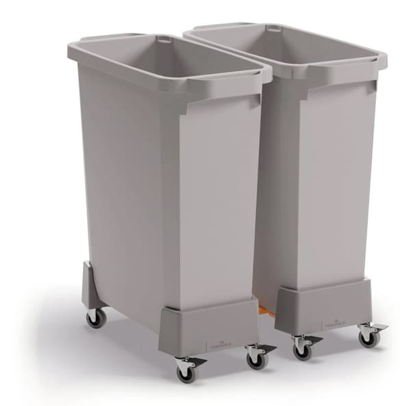 Affaldsvogn til DURABIN® 60 ltr. rPP, grafitgrå