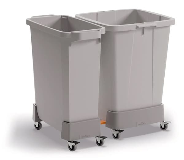 Affaldsvogn til DURABIN® 60 ltr. rPP, grafitgrå