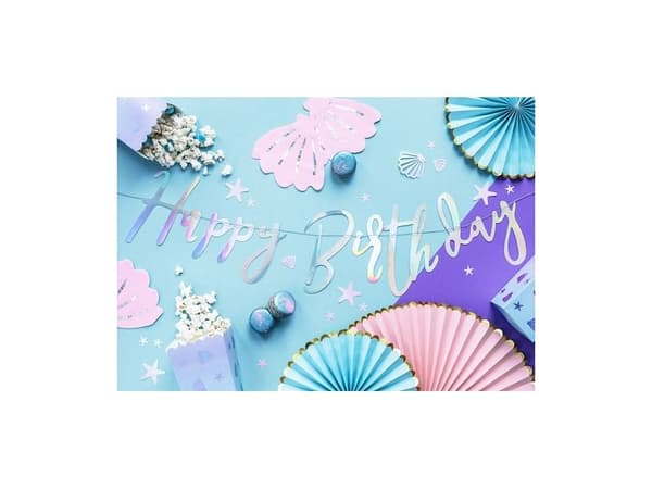 Happy Birthday banner perlemor
