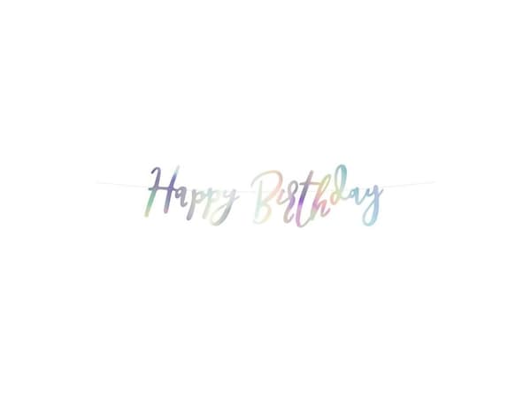 Happy Birthday banner perlemor