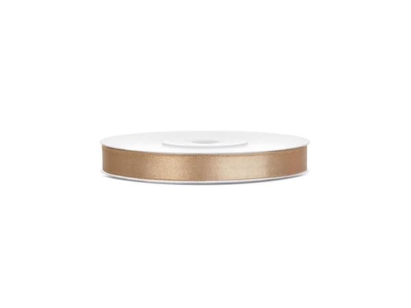 Lys guld satinbånd 6mm