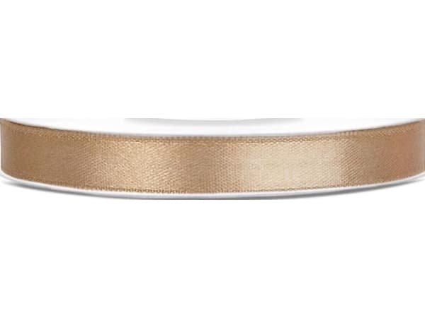 Lys guld satinbånd 6mm