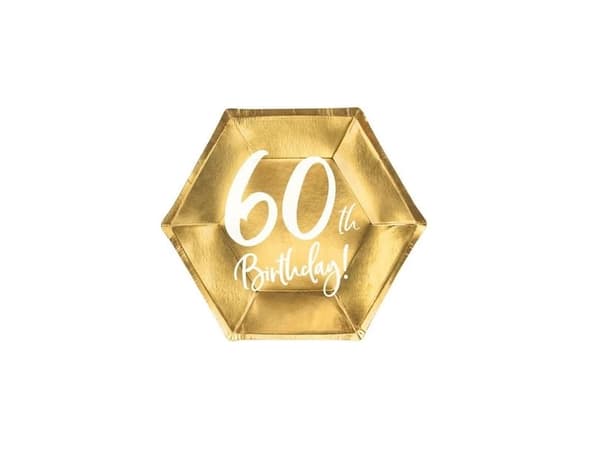 Guld paptallerkner, 60 år