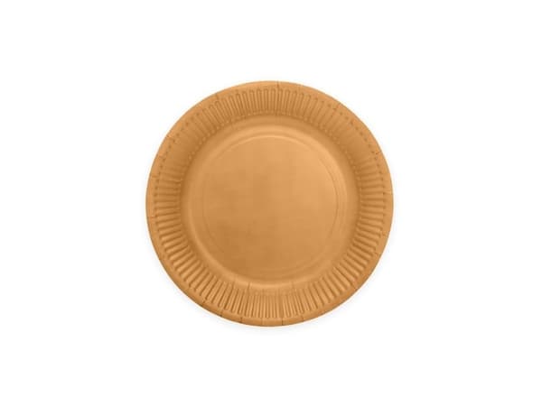 Papperstallrikar i guld, 18 cm, 8 st