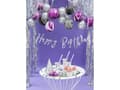 Miniatyrbild 4 av 4: Happy birthday banner sølv