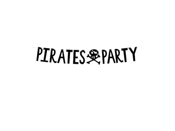 PartyDeco GRL86-010, Lippuviiri, Paperi, Musta, Yksivärinen, Juhlateema, Kirjain