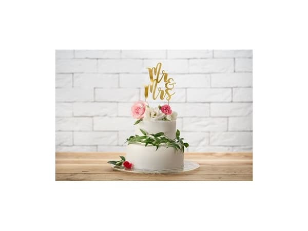 PartyDeco KPT10-019M, Kake, Gull, Voksen, Unisex, Bryllup, 1 stykker