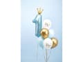 Pikkukuva 2 / 2: PartyDeco SB14P-307-001J-6, Toy balloon, Sininen, Kulta, Valkoinen, Syntymäpäivä, Ovaali, 30 cm, 6 kpl
