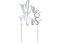 Miniatyrbild 4 av 4: PartyDeco Mr & Mrs, Tårta, Silver, Trä, Vuxen, Unisex, 50 styck