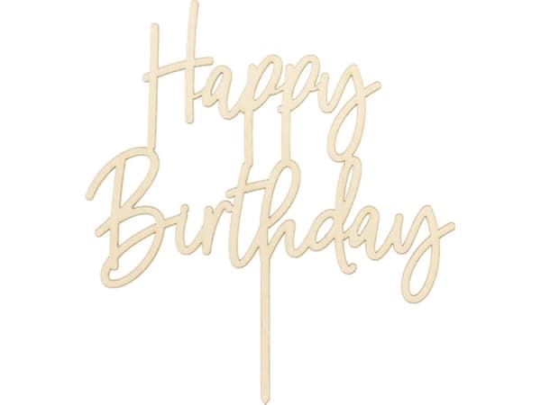 Party Deco Topper na tort Happy Birthday - 16,5 cm uniwersalny (45867-uniw) - 45867-uniw