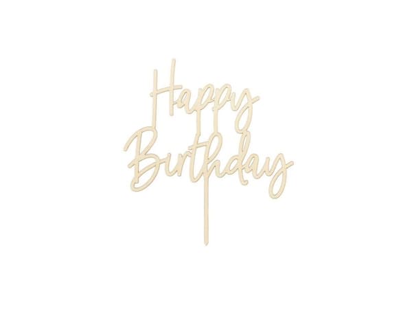 Party Deco Topper na tort Happy Birthday - 16,5 cm uniwersalny (45867-uniw) - 45867-uniw
