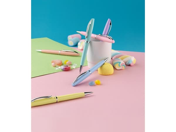 Pelikan Jazz Pastell, Klips, Kulepenn som åpnes og lukkes ved vridning, Gjenfyllbar, Blå, 1 stykker, Medium