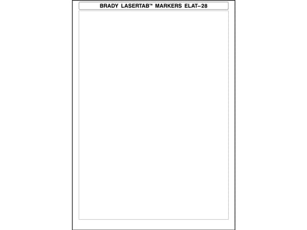 Brady ELAT-28-747-W, hvit, selvklebende skriveretikett, utstanset etikett, A4, polyester, laser