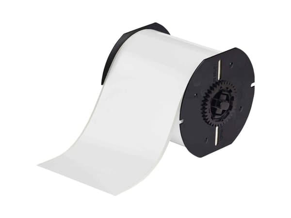 Brady B30C-4000-7569-WT, Hvit, Selvklebende skriveretikett, Kontinuerlig etikett, Vinyl, Akryl, Permanent