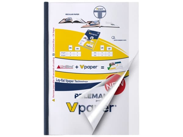 Indbindingsomslag A4P, Crystal Flex 1-15 ark, mørkeblå