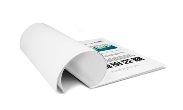 Inbindningsomslag A4P, mjuk 61-80 ark vit soft touch