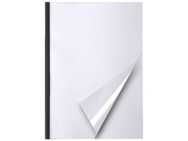 Indbindingsomslag A4P, Crystal Flex 1-15 ark, sort