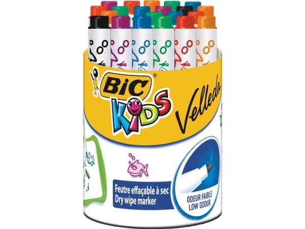 BIC KiDS Mini VELLEDA, Monivärinen, 1,4 mm, Monivärinen, 24 kpl