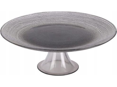 Koopman Glass kakestativ på ben, elegant, svart, 28 cm
