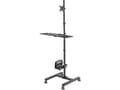 Miniatyrbild 1 av 2: Maclean Professional Trolley Stand, mobil datorstation på hjul, max. 17"-32", max. 20 kg, MC-793 W