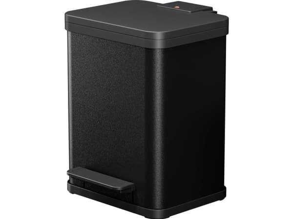 Hailo Öko duo plus M, 18 l, Rektangulær, Stål, Sort, Plast, Pedal