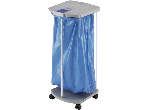 Hailo ProfiLine MSS XXXL, Frittstående søppel-pose holder, Grå, Innendørs, Aluminium, Metall, Plast, 120 l, 4 hjul