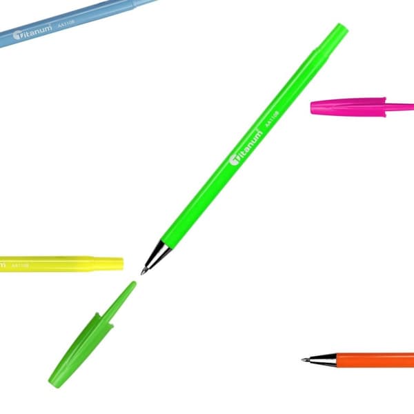 NEON kuglepenne, 5 stk., Titanium etui