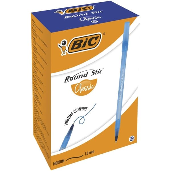 Bic Round Stic penna 60 st blå BOX