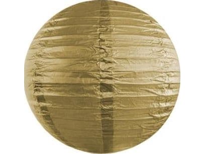 Lampskärm av rispapper i guld